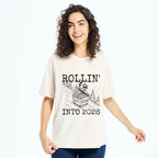 Unisex Rollin' Into 2026 Washed T-Shirt
