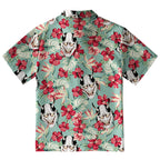 Oni Mask And Flower Button-up Shirt