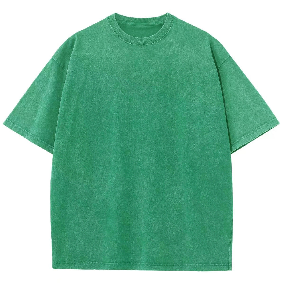 Fish And Fish Bone Washed Vintage Short Sleeves T-Shirt
