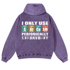 Sarcams Vintage Washed Cotton Back Art Hoodie