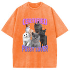 Certified Pussy Lover Washed T-Shirt