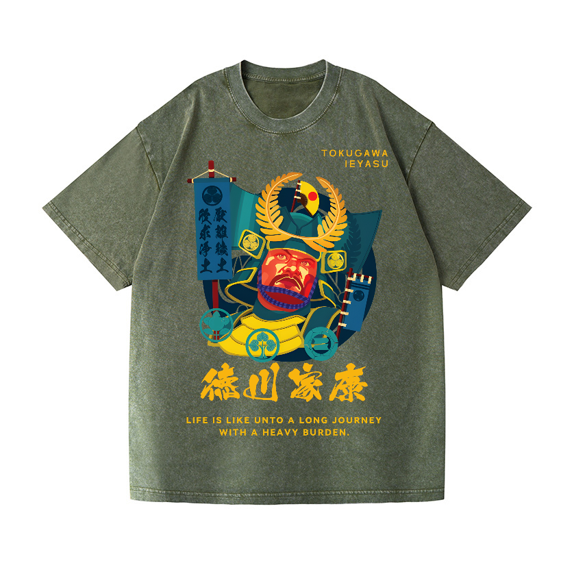 Tokugawa Ieyasu Vintage Wash Japanese Design T-Shirt