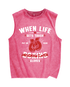 Boxing Gloves Vintage Distressed Washed Tank Top