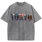 Tokyo Letter Washed T-Shirt