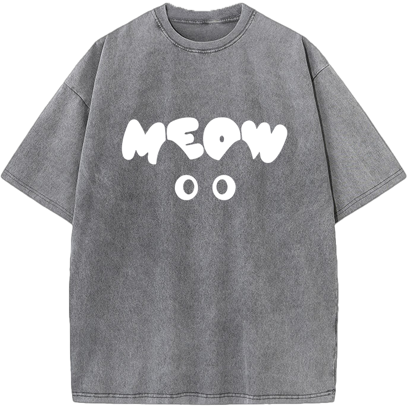 Unisex Just Meow Vintage Washed T-Shirt