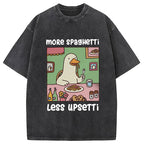 Duck Eating Spaghetti Washed T-Shirt