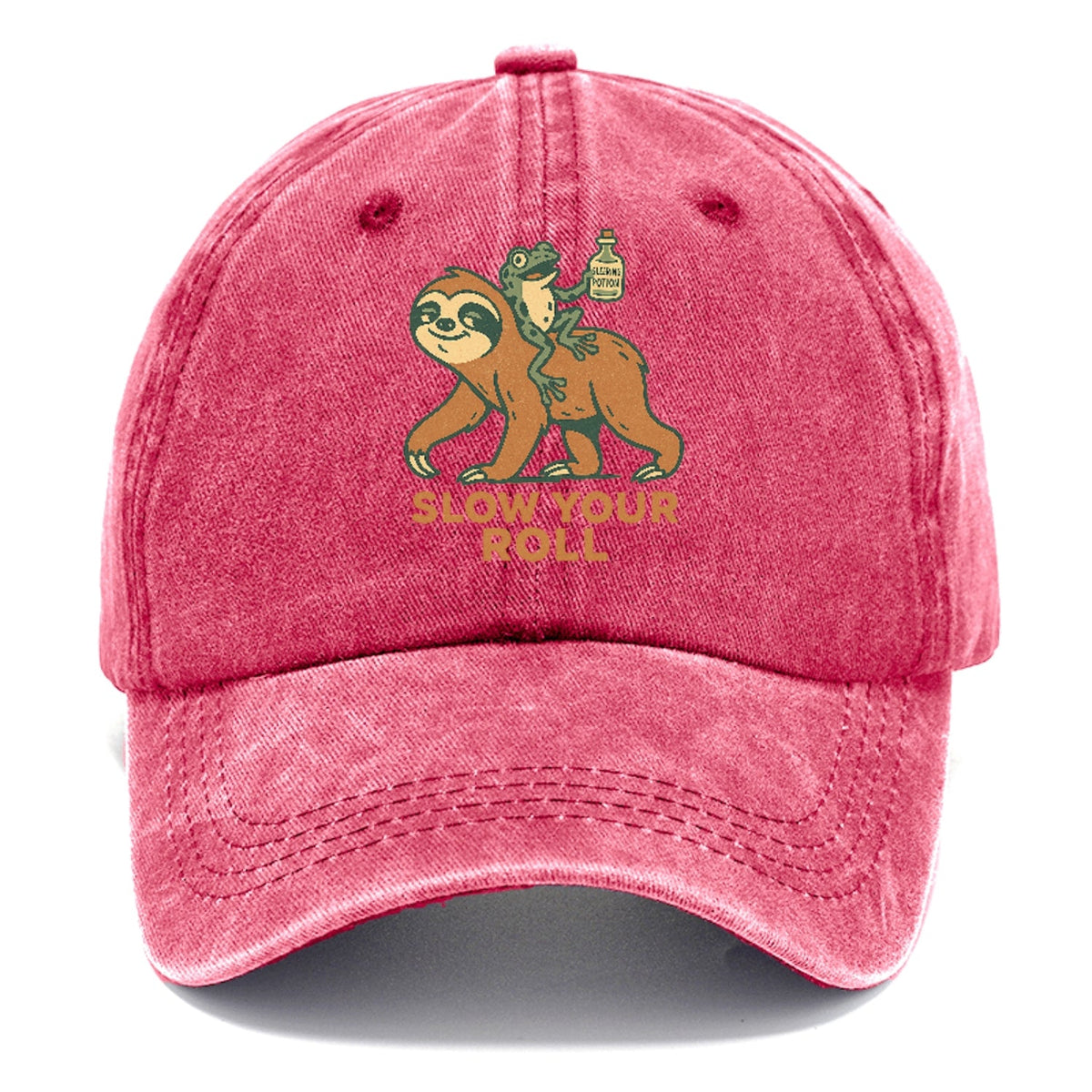 Sloth Frog Washed Cap