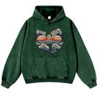 Wave Vintage Washed Thick Cotton Hoodie