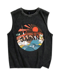 Welcome to Japan Poster Vintage Distressed Washed Tank Top