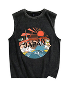 Welcome to Japan Poster Vintage Distressed Washed Tank Top