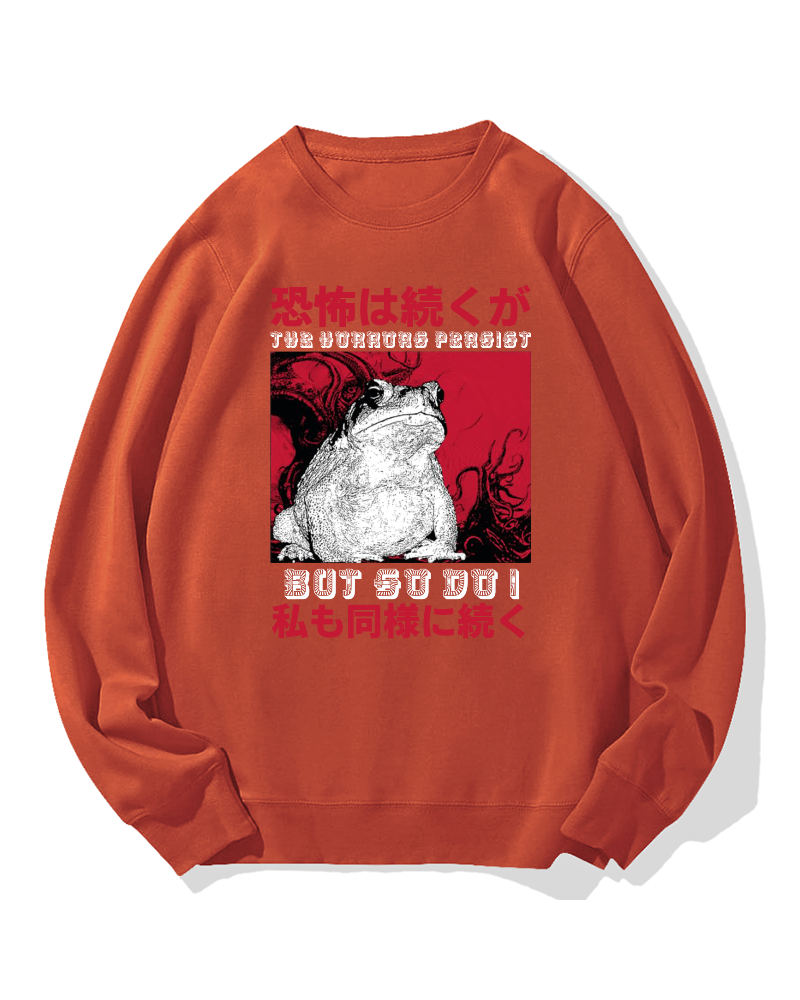 Scary frog Cotton Sweatshirt