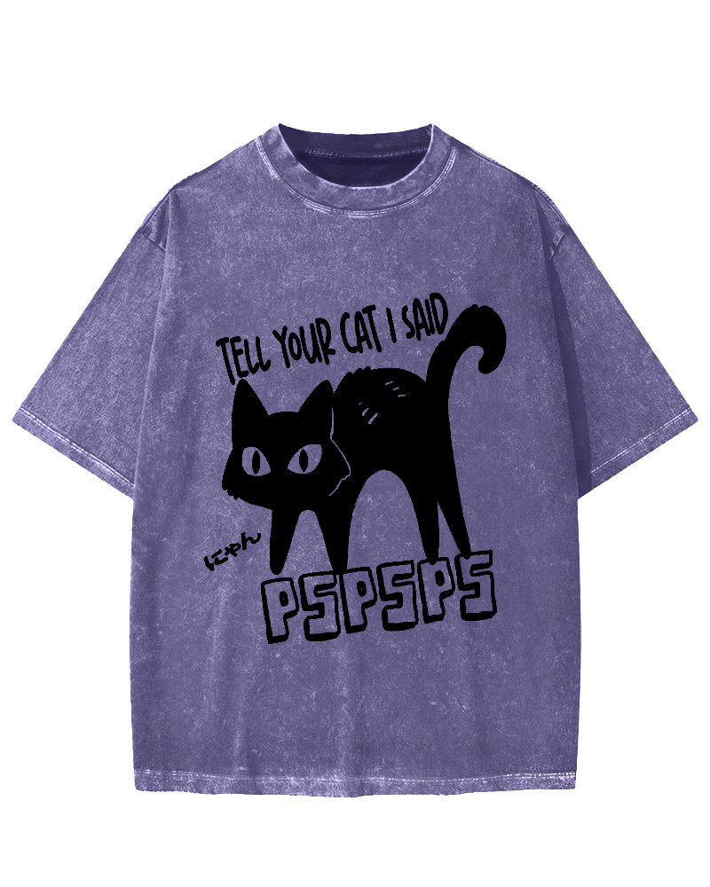 Attract Cats Vintage Washed T-shirt