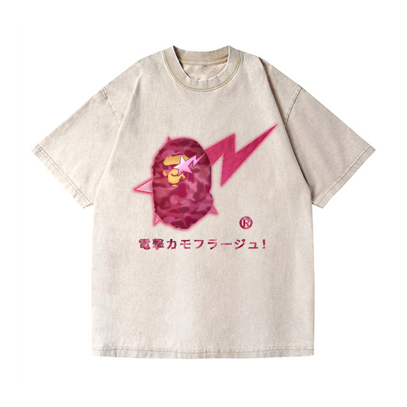 Lightning  Ape Vintage Wash Japanese Design T-Shirt