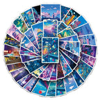 50 Japanese Anime Night Scene Stickers