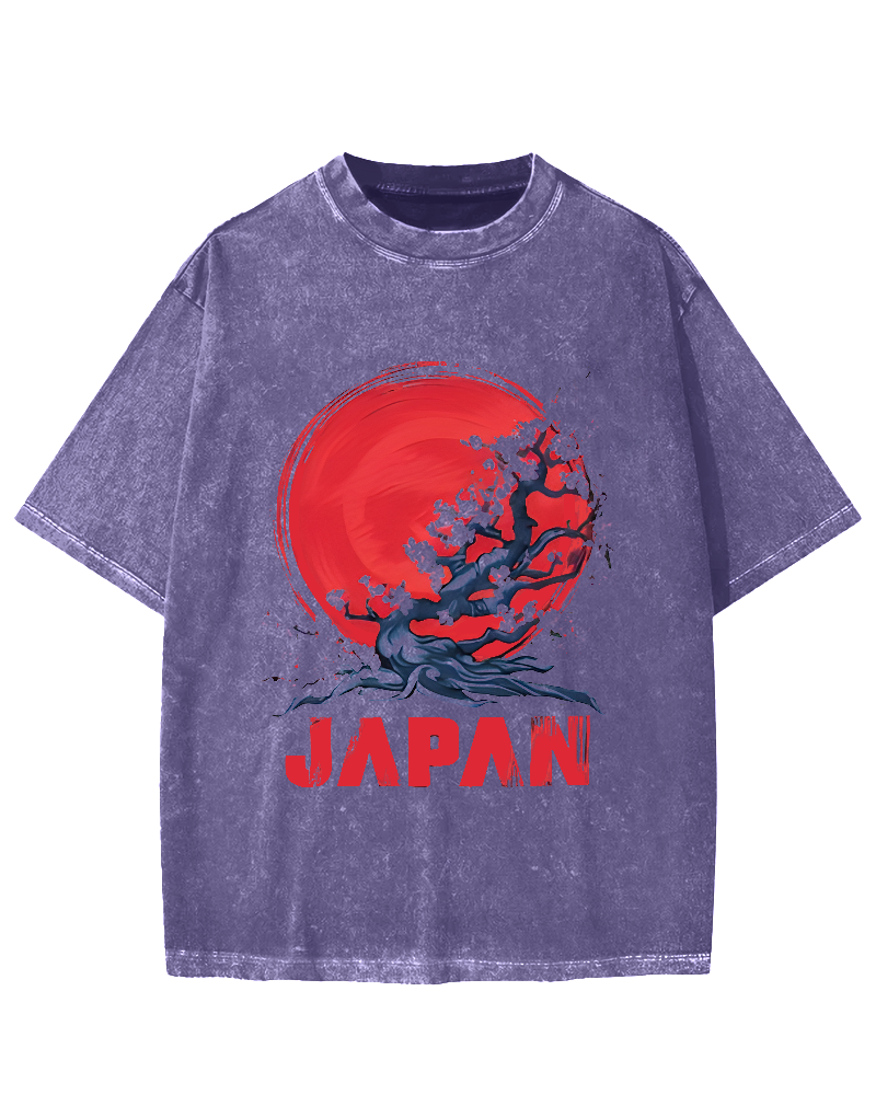 Japan Sakura Vintage Washed T-shirt