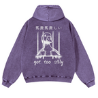 Duck Vintage Washed Cotton Back Art Hoodie