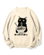 Ramen Cat Cotton Sweatshirt