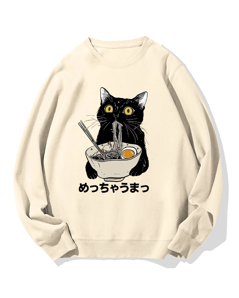 Ramen Cat Cotton Sweatshirt