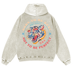 Tiger Vintage Washed Cotton Back Art Hoodie