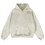 Cat Vintage Washed Cotton Back Art Hoodie