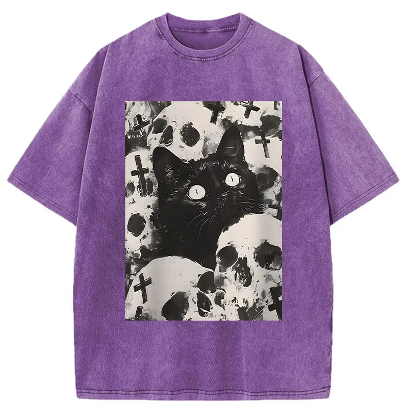 Desperate Cat Washed T-Shirt