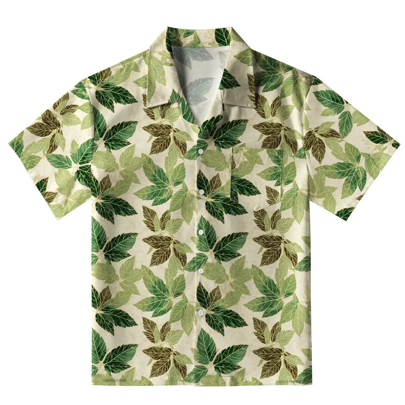 Green Leaf Escape Aloha Hawaiian Shirt