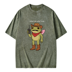 Unisex What The Plot Printed Washed Tee