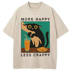 Cat Hugging Person Washed T-Shirt