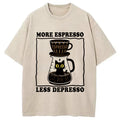 Cats And Coffee Washed T-Shirt