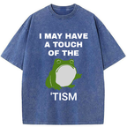 Funny Frog Flipping The Bird Washed T-Shirt