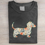 Floral Dachshund T-shirt