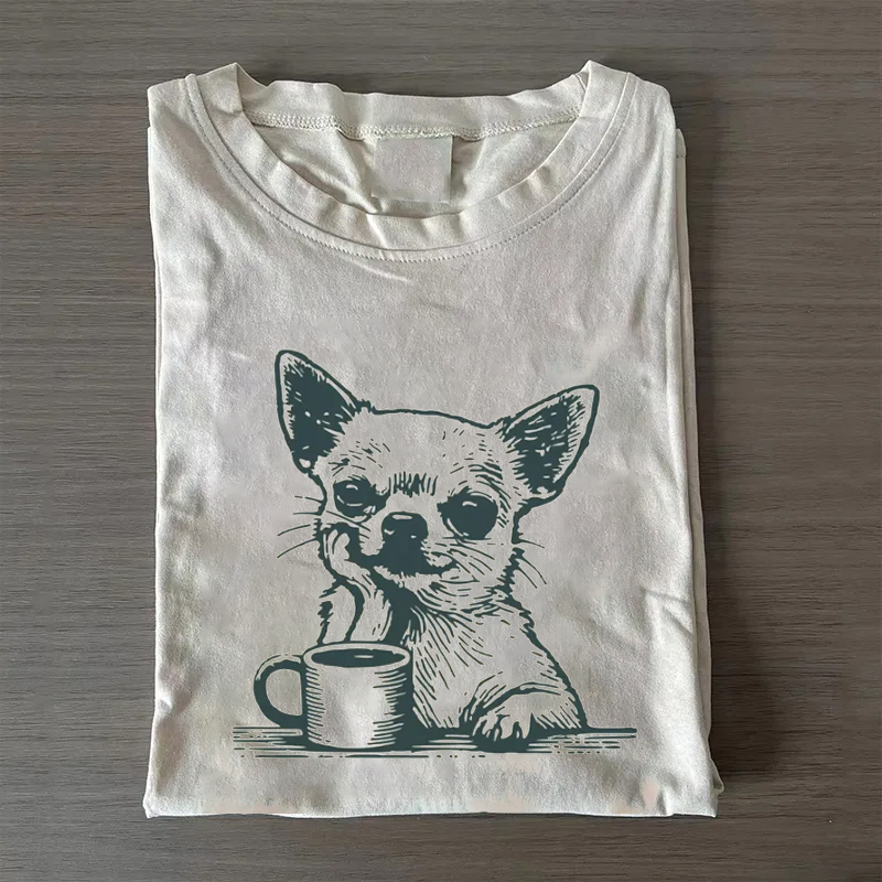 Chihuahua With Coffee T-shirt
