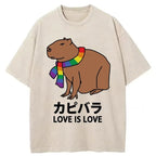 Capybara With Love Washed T-Shirt