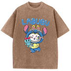 Labubu Cute Bunny Washed T-Shirt