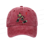 Contemplative Robot Cat Washed Cap