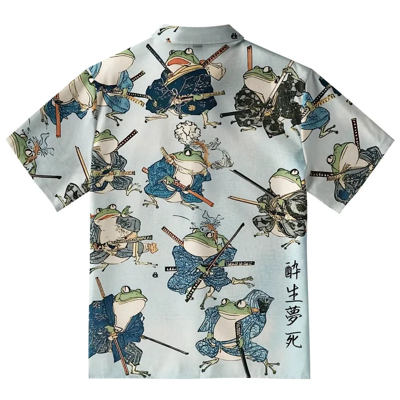 Frog Samurai Button-up Shirt