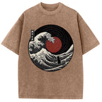 The Solitary Wanderer Cat Washed T-Shirt