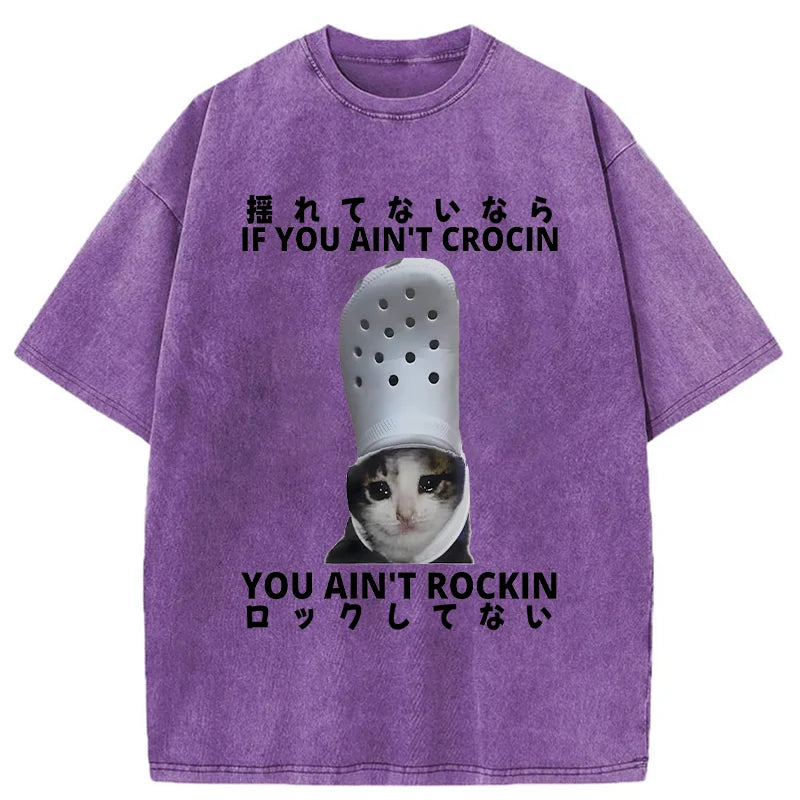Funny Cat Meme Japan Washed T-Shirt