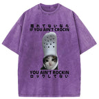 Funny Cat Meme Japan Washed T-Shirt