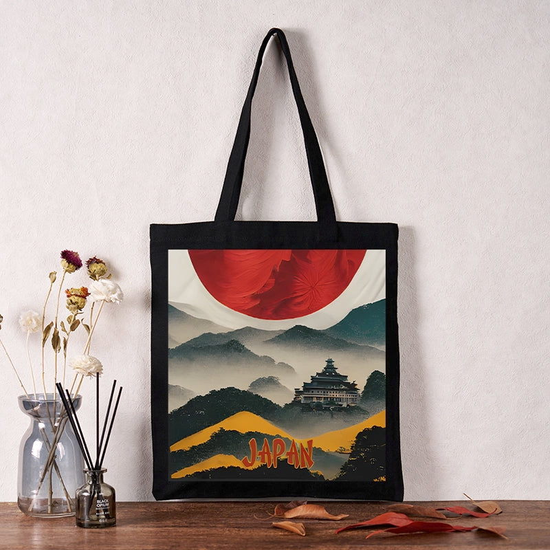 Japanese Mountain Scenery Tote Bag