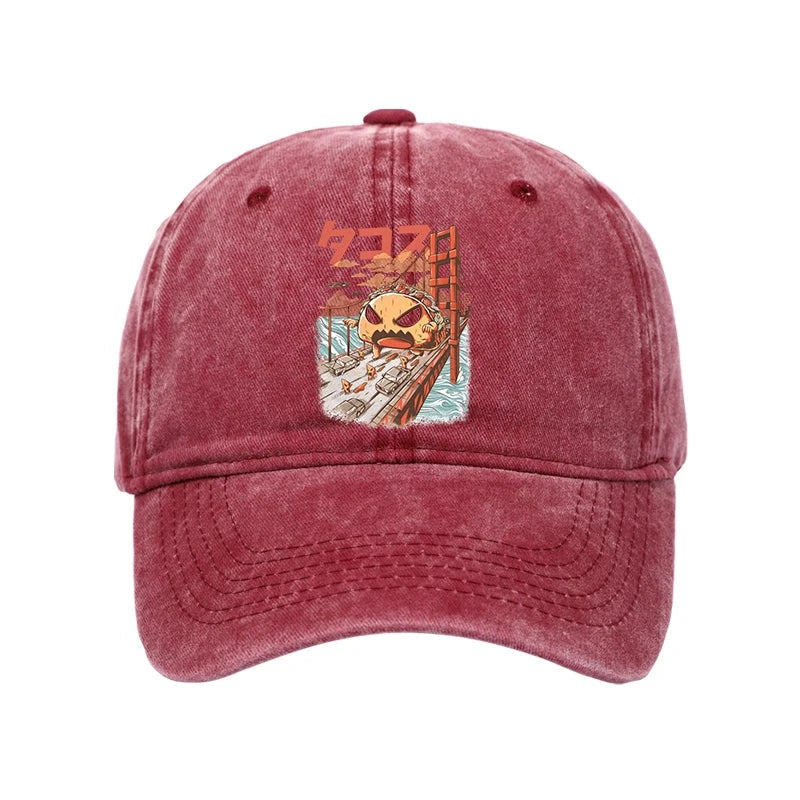 The Great Taco Kaiju Japanese Washed Cap