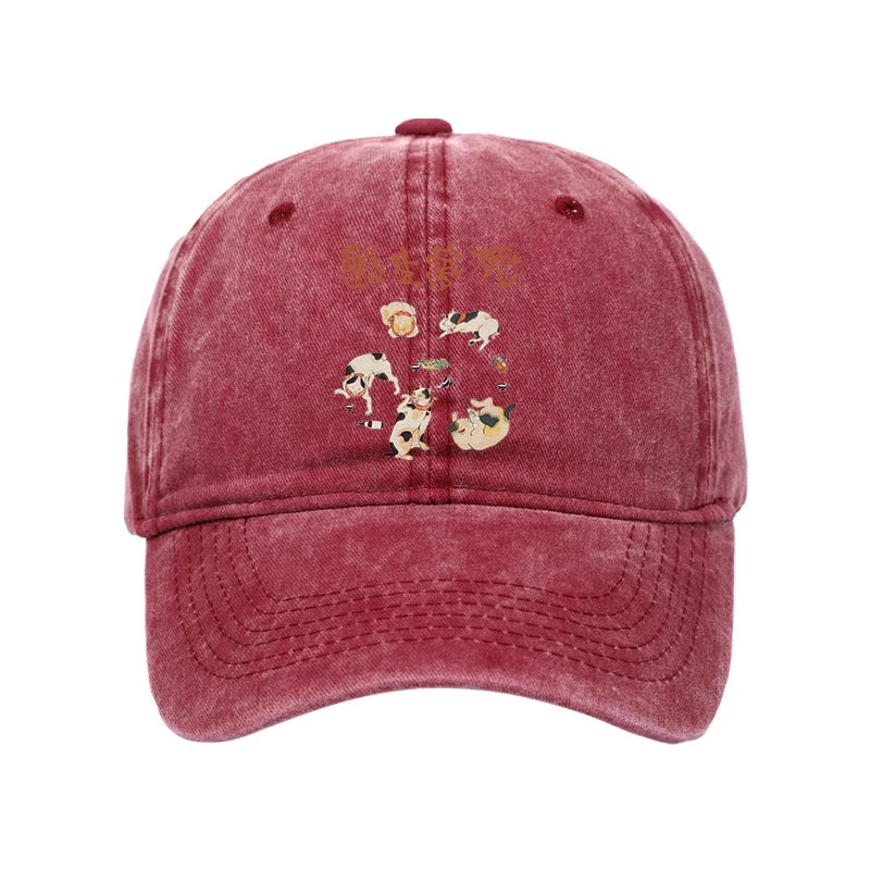 Drunken Cats Washed Cap