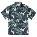 Cranes And Clouds Button-up Shirt