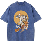 Dogs Under The Moon Washed T-Shirt