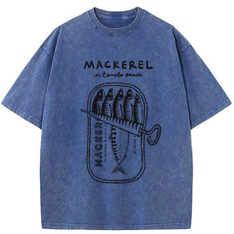 Sardine Fish In Tomato Sauce Washed T-Shirt