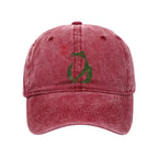 Woodblock Print Frog Washed Cap