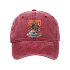 The Great Sushi Dragon Wave Washed Cap