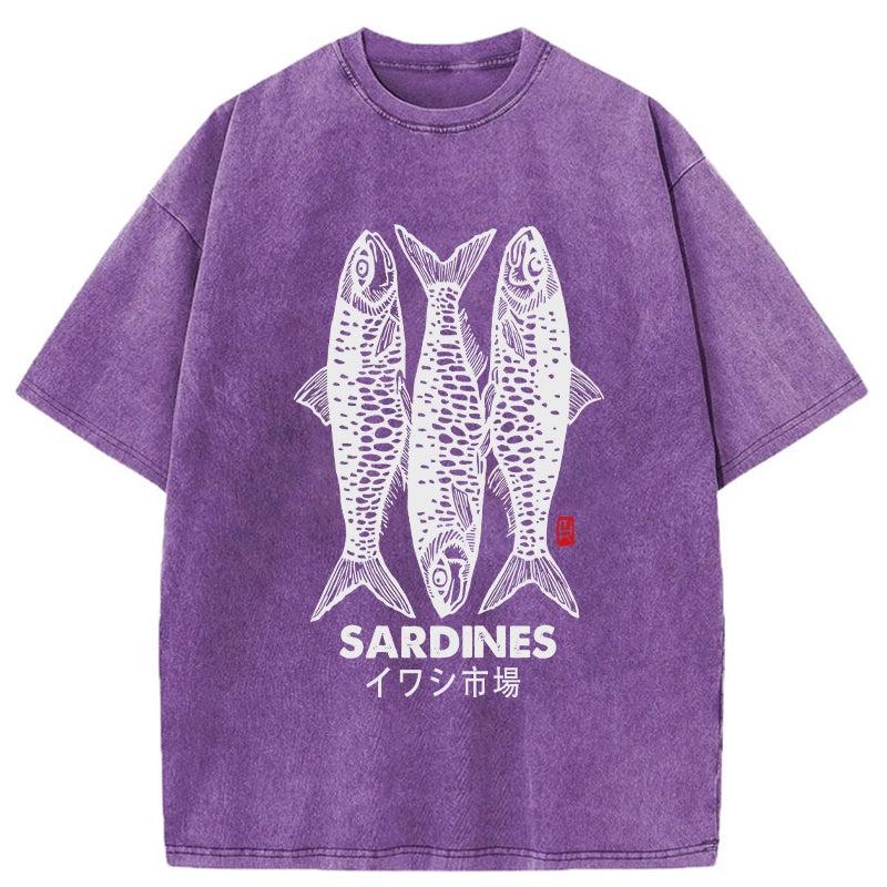 Sardines Market Washed T-Shirt