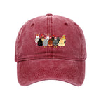 A Flock Of Christmas Chickens Washed Cap