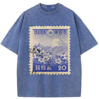 Japan Vintage Stamp Washed T-Shirt